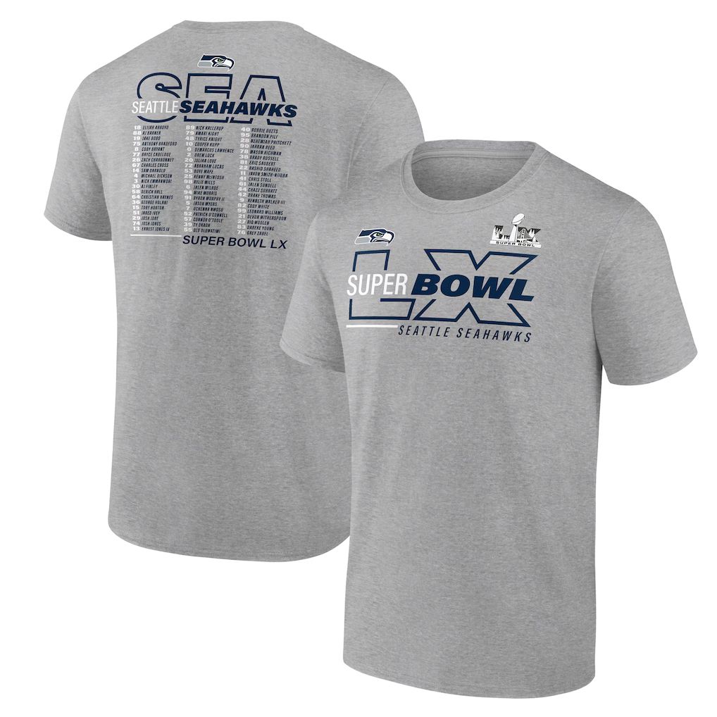 Men 2026 NFL Seattle Seahawks T-shirt grey 03->nfl t-shirts->Sports Accessory
